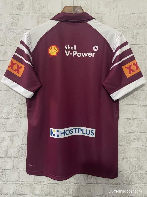 2026 Queensland Maroons Maroon with White Sleeves Jersey