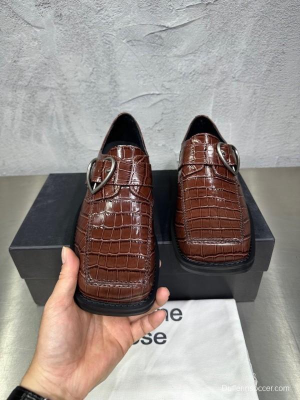 Adidas 2025 SS Square Toe Derby Shoes with Chain Buckle - KFY00420