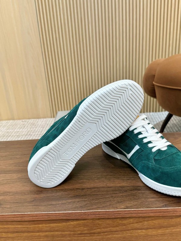 Tom Ford 2025 SS Casual Shoes with Classic Color Blocking and Imported Leather Insole - AS00350