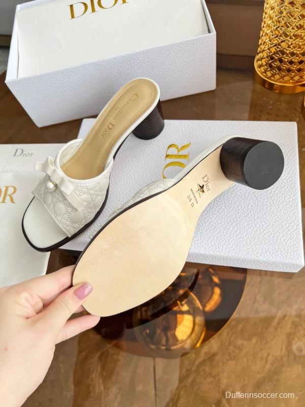 Dior Dway High Heel Sandals with Embroidered Logo - LY00270