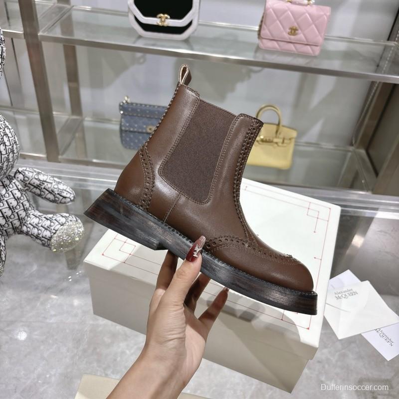 Alexander McQUEEN Retro Chelsea Short Boots Spring Autumn Collection - KFY00340