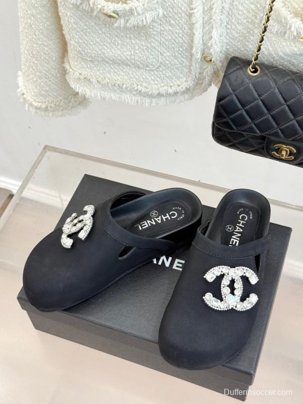 Chanel Classic CC Crystal Birkenstock Sandals - KFY00280
