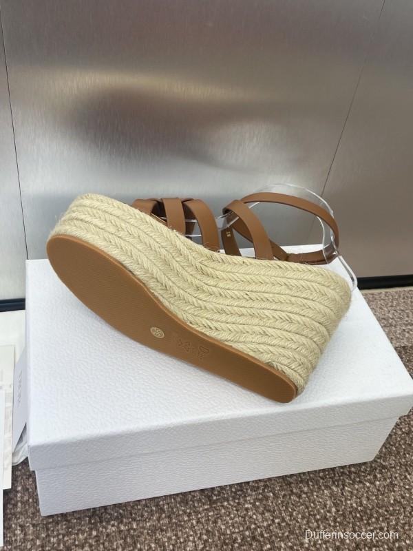 Dior D-Club Jelly Color Hollow Layered Cross Strap Platform High Heel Women's Shoes - KFY00290