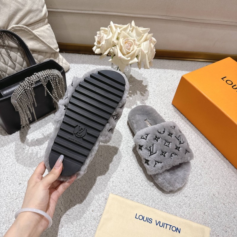 Lv 2025 SS Wool Lazy Slippers - LY00240