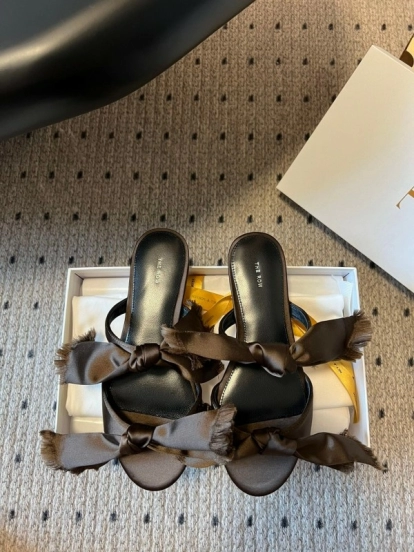 The Row 25ss Hand-Woven Bow Slippers - KFY00280