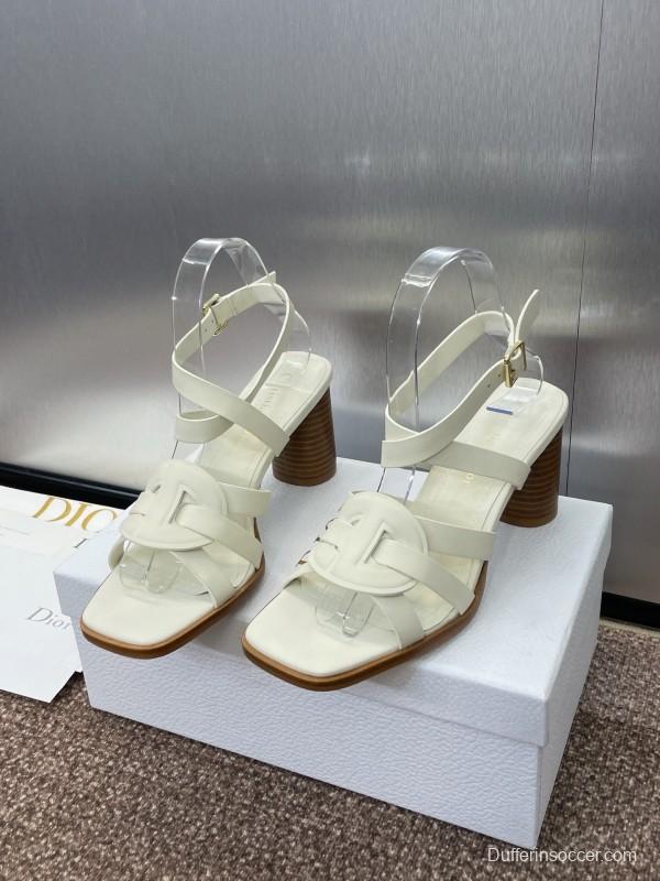 Dior D-Club Spring Summer New Jelly Color Hollow Layered Cross Strap High Heel Women Shoes - KFY00290