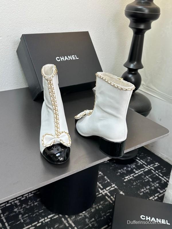 Chanel 2025/SS Bow Chain Stiletto Ankle Boots - LY00370