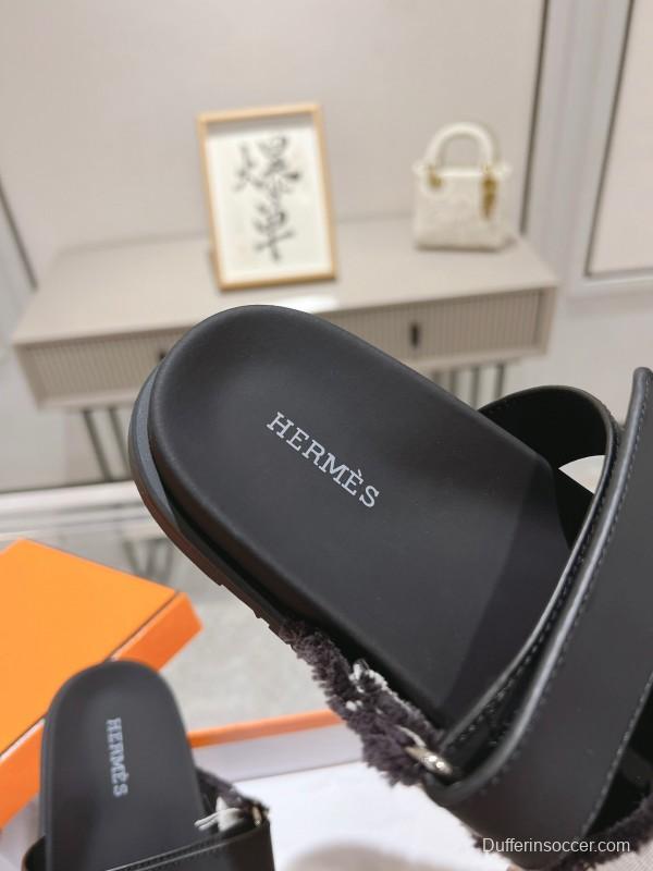 H Sandals 2025SS Latest Official Two-Uncle Flowy Tassel Sandals - LY00270