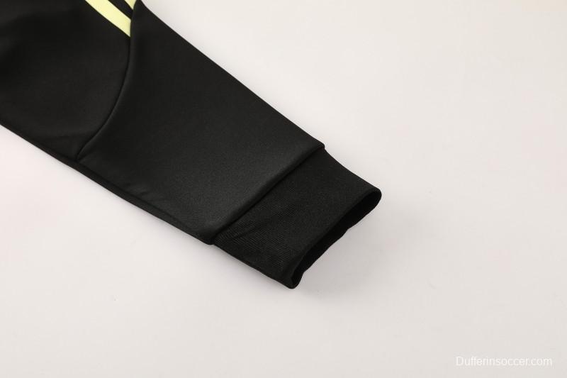 25/26  Juventus Black  Full zipper Jacket Tracksuit+ long pants