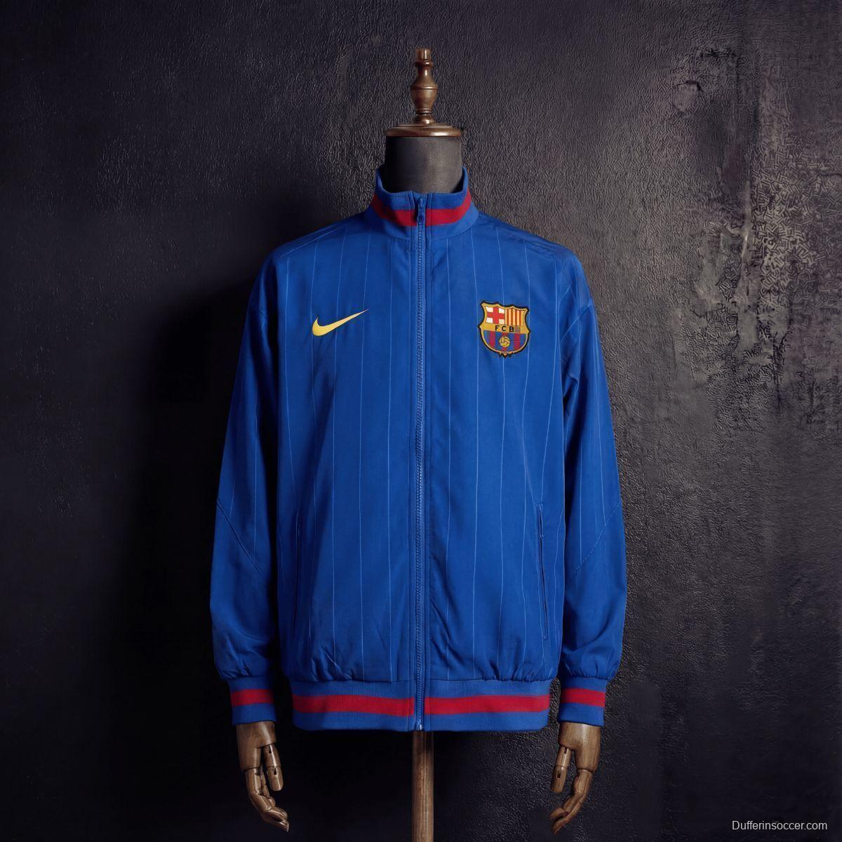 2026 Barcelona Blue Jacket Windbreaker