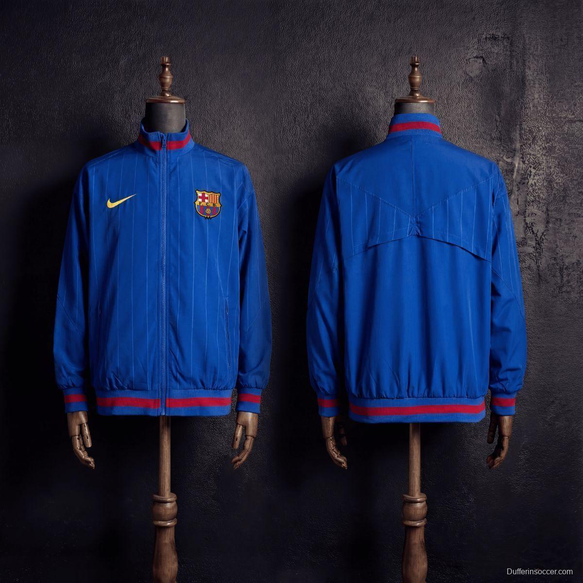 2026 Barcelona Blue Jacket Windbreaker