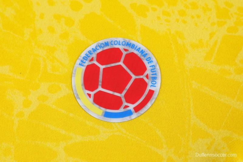 25/26 Colombia Yellow Embroidered Logo Hoodie