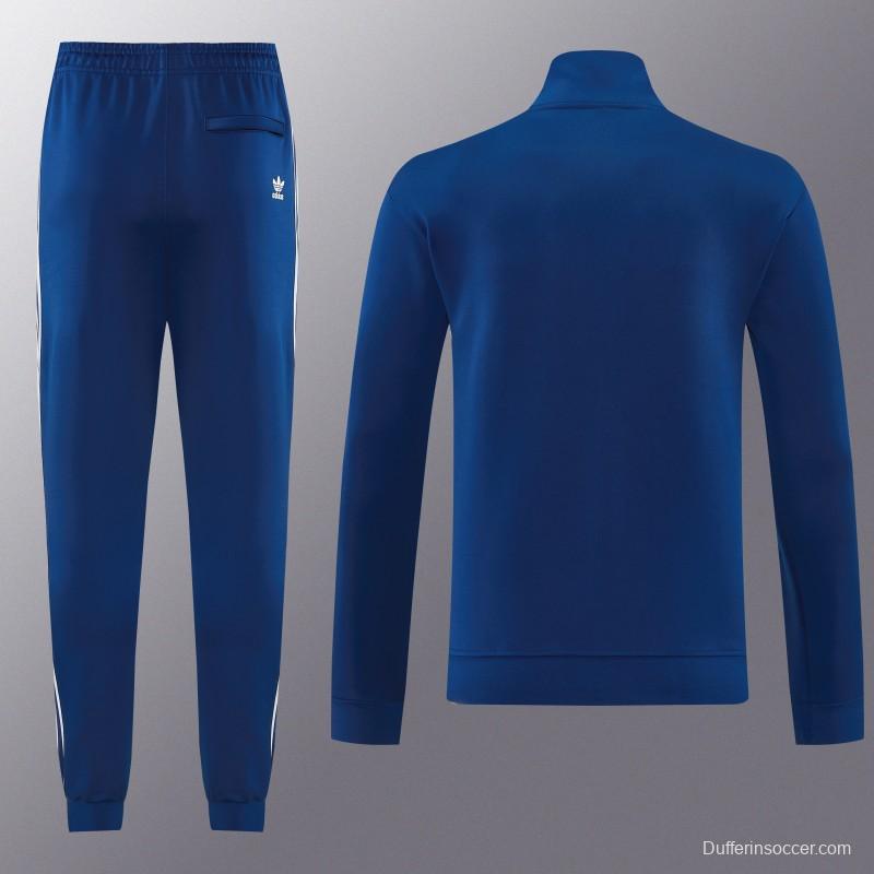 2026  Adidas Royal Blue Full Zipper Jacket + Long Pants