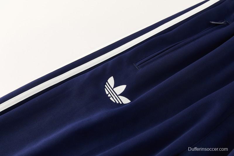 2026 Adidas Navy Blue Full Zipper Jacket + Long Pants