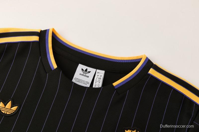 26/27  Manchester United Black Short Sleeve+Soccer Shorts