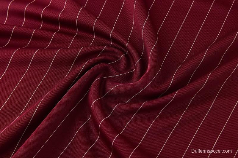 26/27  Arsenal  Maroon Pinstripe Short Sleeve+Soccer Shorts