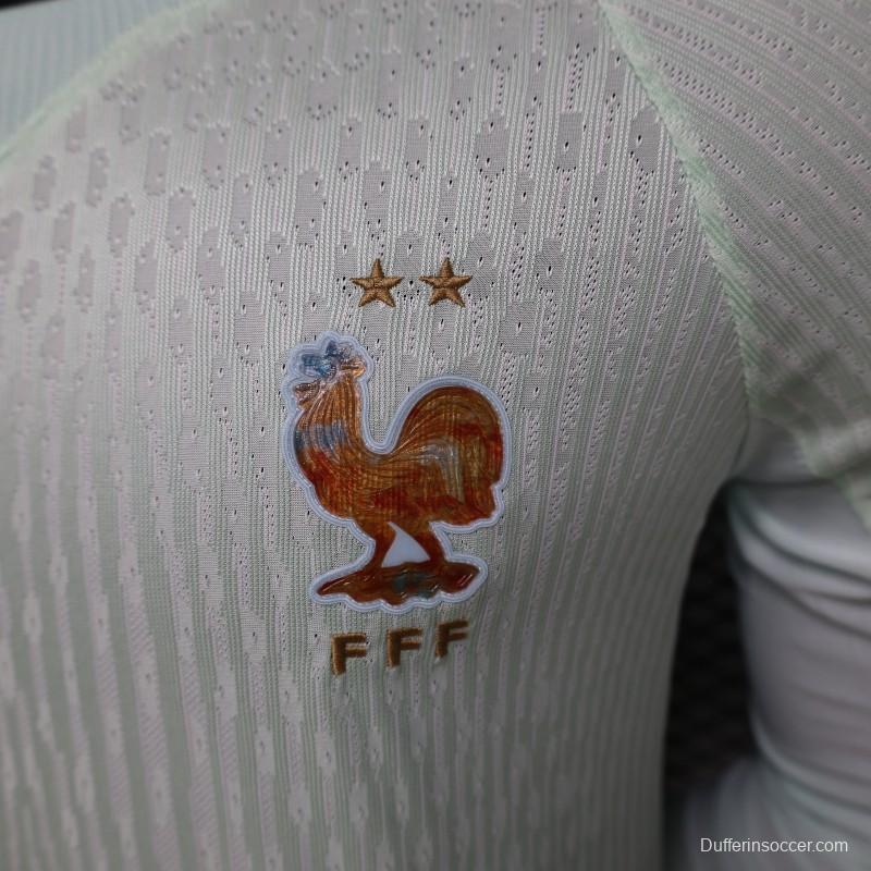 Player Version 26/27 France Mint Green Away Long Sleeve Jersey