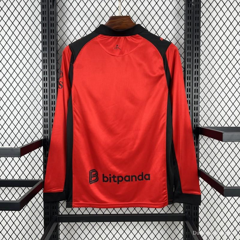 25/26 AC Milan x Slam Jam Limited Edition Long Sleeve Red Forth Jersey