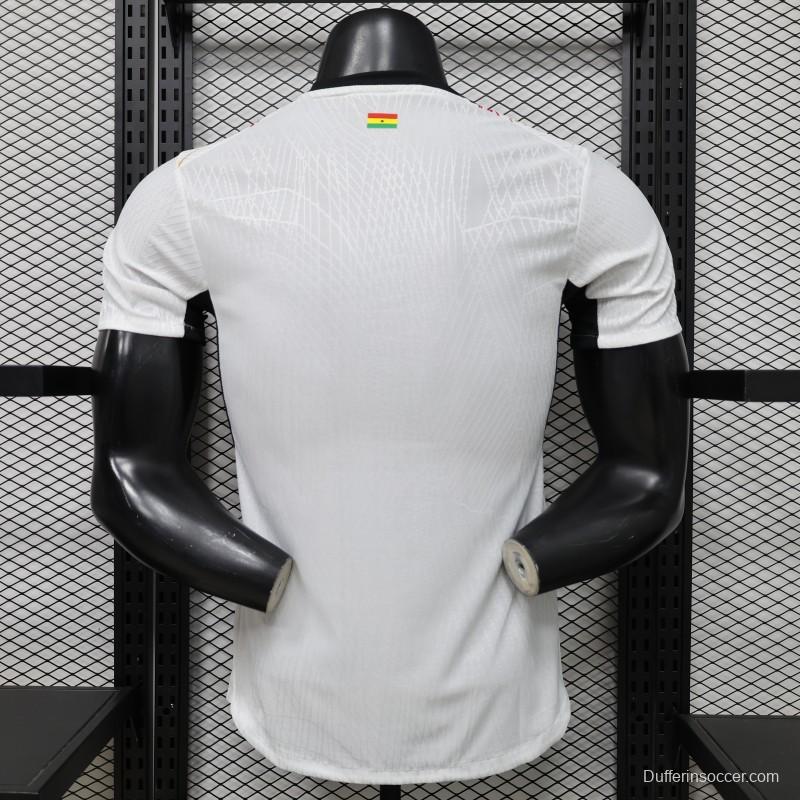 Player Version 2026 Ghana White with Multicolor Pattern Special Edition Jersey