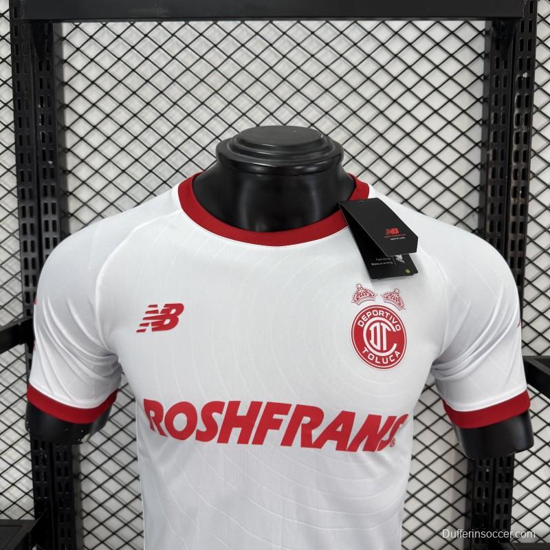 Player Version 26/27 Deportivo Toluca FC New Balance Away White Red Jersey