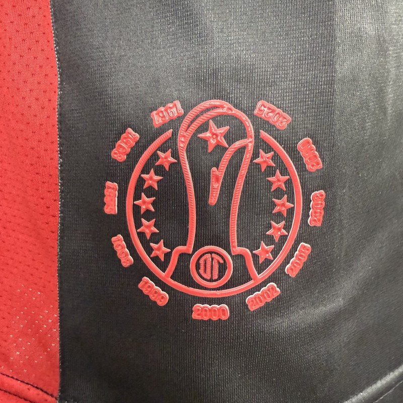 Player Version 25/26 Deportivo Toluca FC Black Goalkeeper Long Sleeve Jersey with Polo Collar