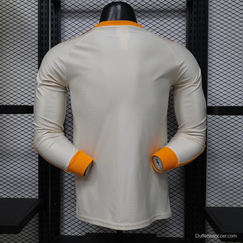 Player Version 26/27 Bayern Munich Cream White 1990 Vintage Remake Long Sleeve Jersey