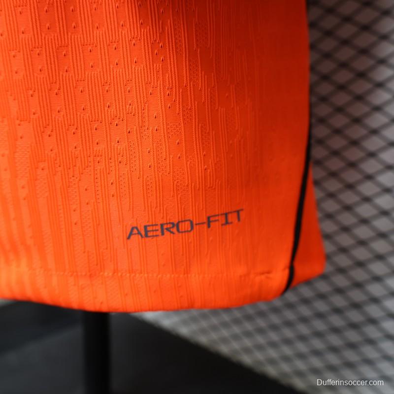 Player Version 2026 Netherlands Orange with Black Side Panel Home Jersey