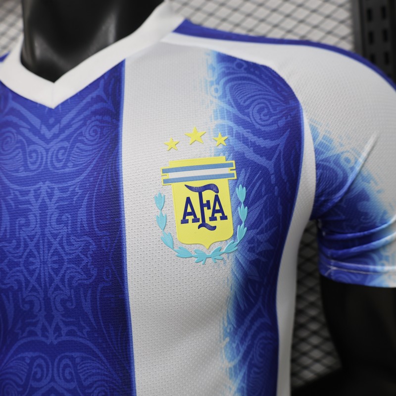 Player Version 2026 Argentina Blue & White Stripe Home Jersey