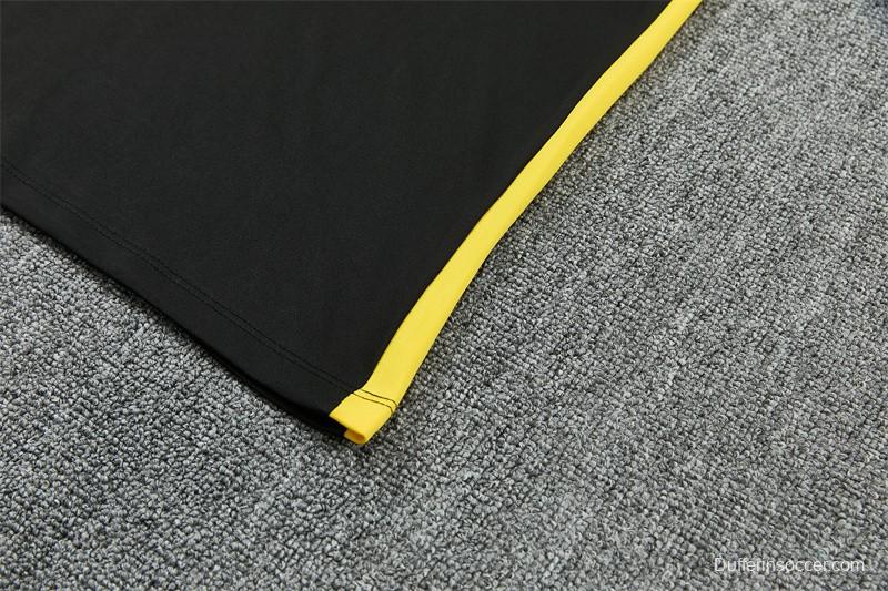 2026 Brazil Black & Yellow Half Zipper Jacket Tracksuit + Long Pants