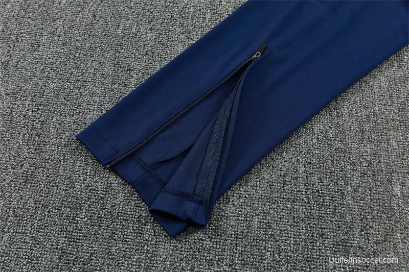 2026 England Navy Blue  Half Zipper Jacket Tracksuit + Long Pants (Nike)