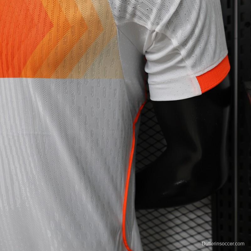 Player Version 2026 Netherlands  White with Orange  Away Jersey