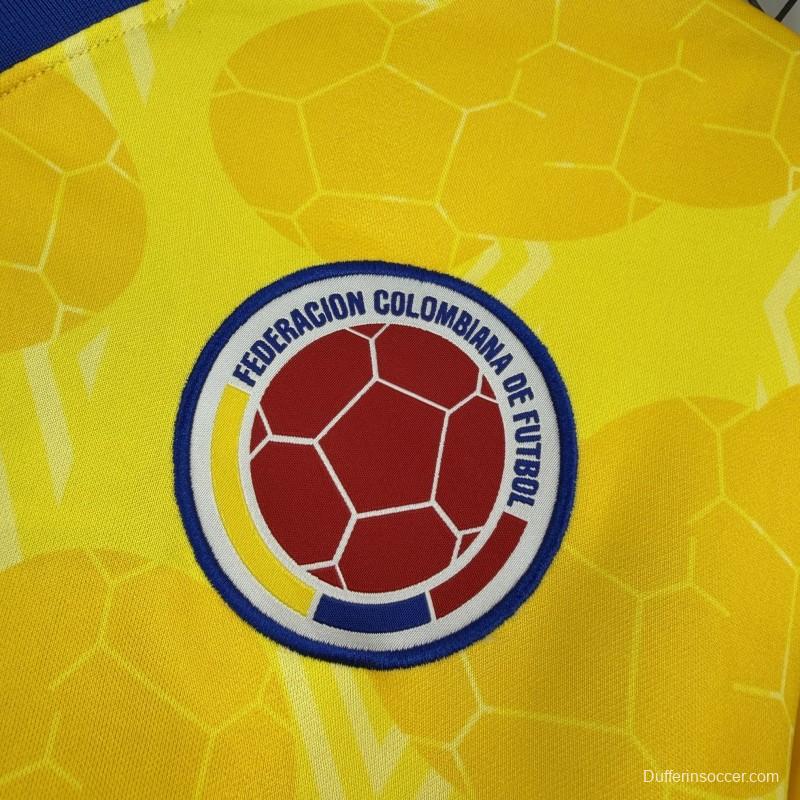1994 Retro Colombia Home Long Sleeve Jersey