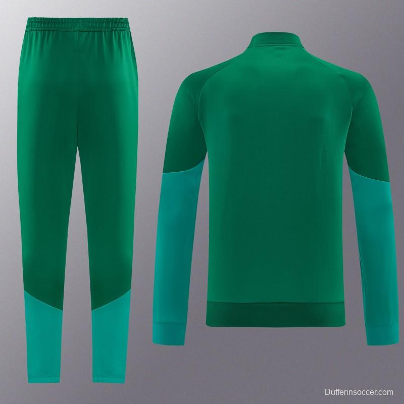 26/27 Algeria  Dark Green  Zipper Training Jacket Tracksuit + Long Pants (Adidas)