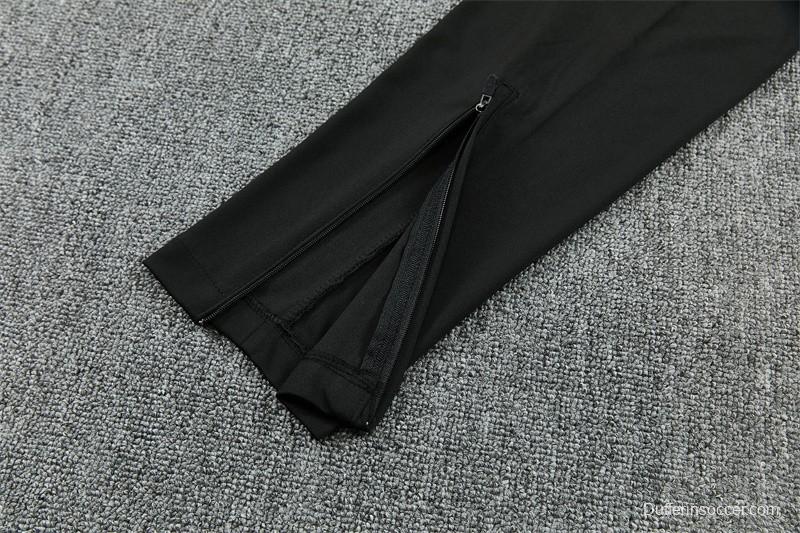 2026 Atletico Madrid Black Half Zipper Jacket Tracksuit + Long Pants