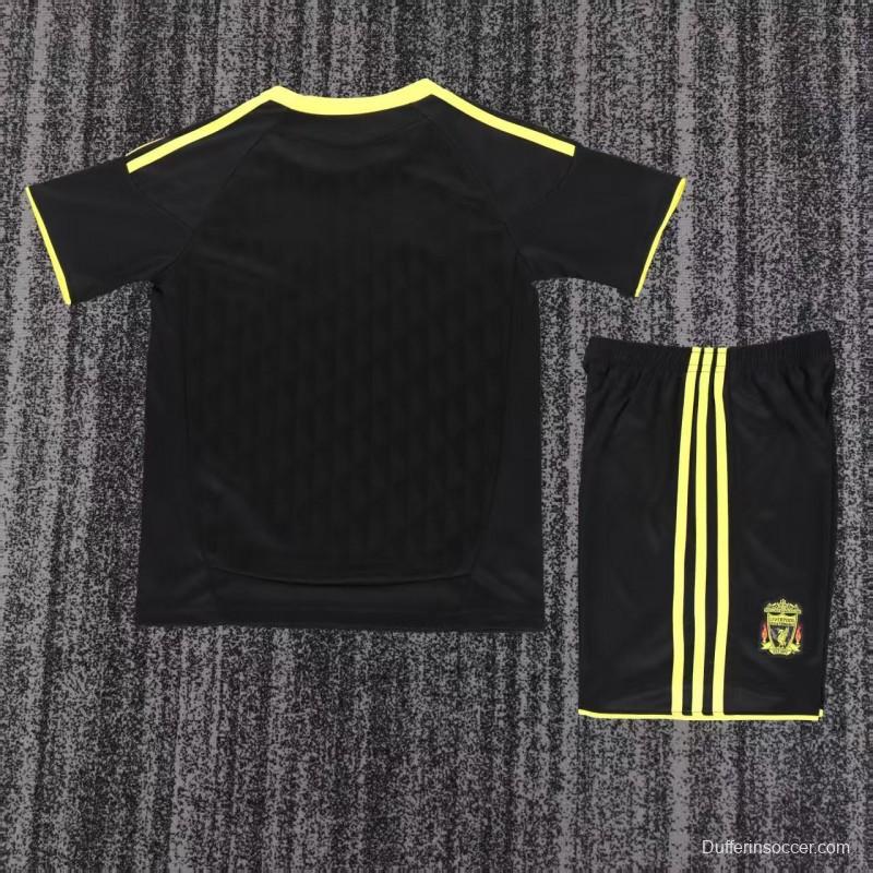Retro 2010/11 Kids Liverpool Black & Yellow Away Jersey