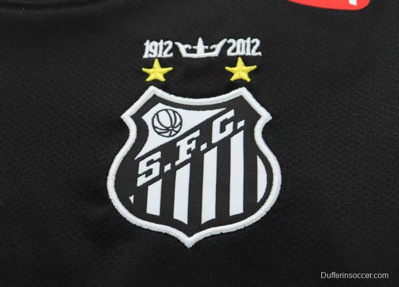 Retro Kids 12/13 Santos FC Black Long Sleeve Jersey