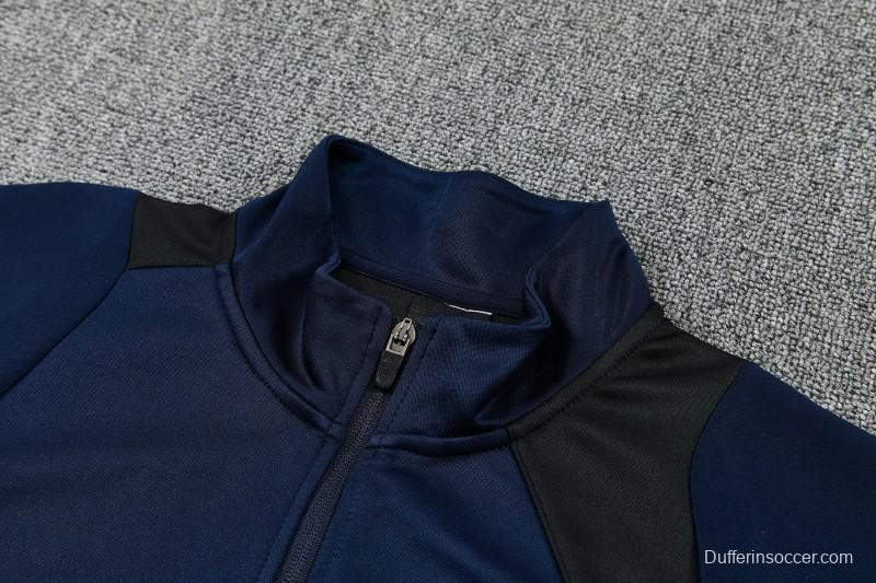 26/27 Inter Milan Navy Blue & Black Full Zipper Jacket Tracksuit + Long Pants