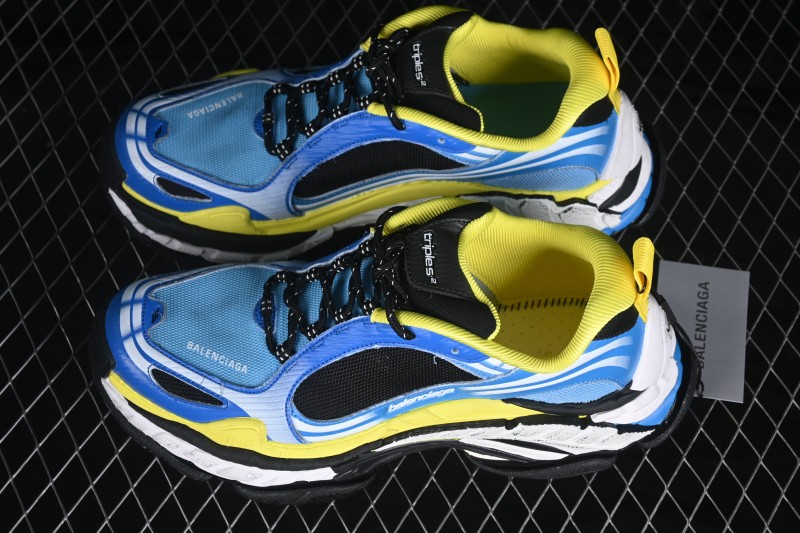Balenciaga Triple S 2 Gradient Mesh Running Shoes with Chunky Sole - WTRS24497