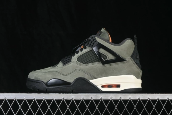 Air Jordan 4 Retro x Undefeated Olive Suede Sneakers - IB1519-200
