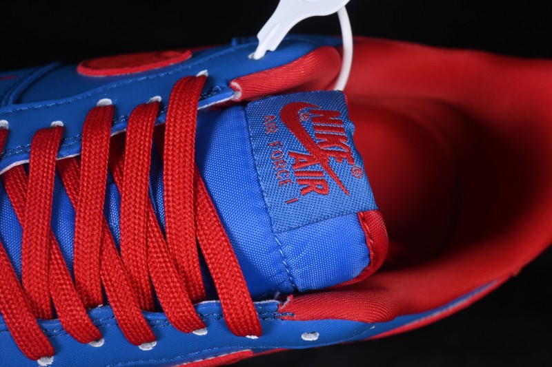 Nike Air Force 1 '07 Low Year of the Horse Limited Edition Casual Sneakers with Blue Flame and Red Accents - DF0188-128
