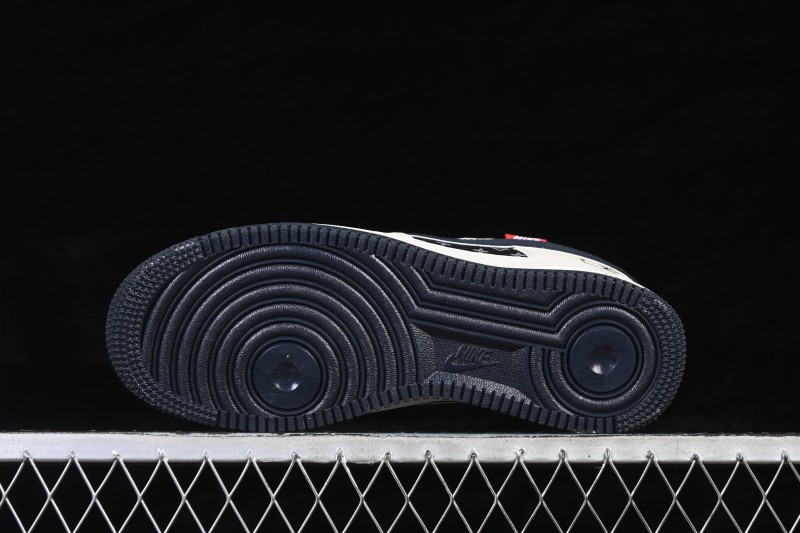 Nike Air Force 1 '07 Low LV Collab Classic Black and Sail Casual Sneakers - LD1999-022
