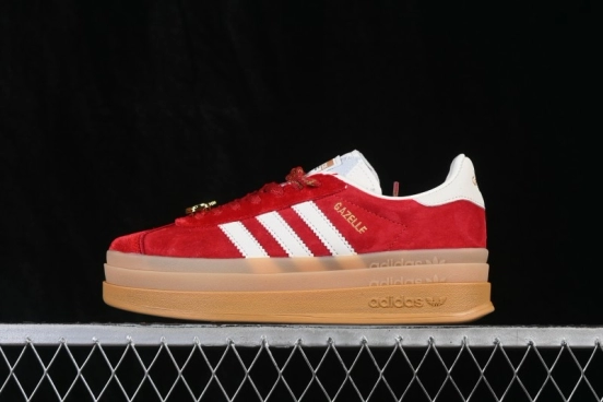 Adidas Originals Gazelle Bold Low-Top Casual Shoes with Retro Design and Cushioned Sole - KJ4293