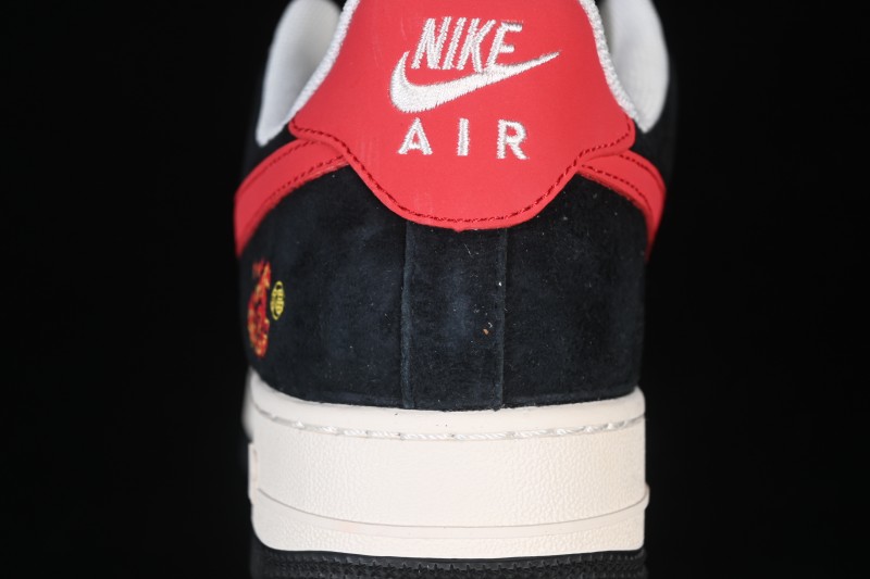 Nike Air Force 1 '07 Low Chinese New Year Limited Edition Red Black Contrast Low-Top Casual Skateboarding Shoes - MZ9588-835