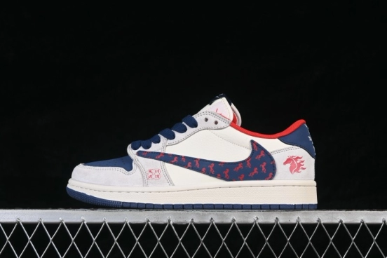 Nike Air Jordan 1 Low Retro Basketball Shoes with Chinese Zodiac Year of the Horse Colorway - DX5688-003