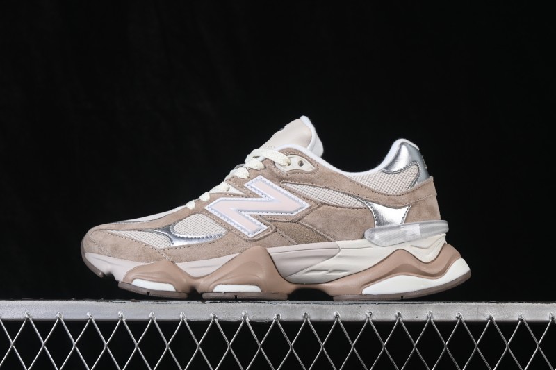 New Balance 9060 Retro Running Shoes with Mesh and Suede Upper - U9060ERM