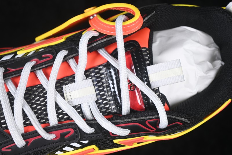 Off-White c/o Virgil Abloh Retro Running Shoes Black Silver Red - AJF6