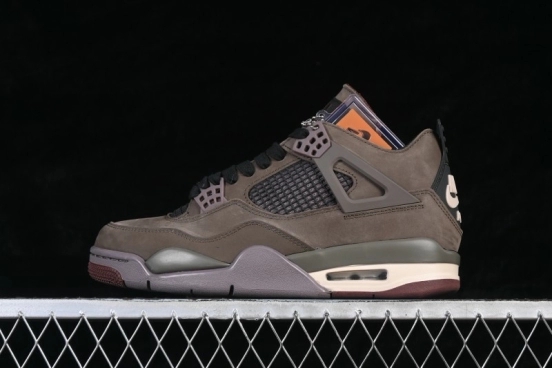 A Ma Maniere x Nike Air Jordan 4 Retro 'Dark Mocha' Premium Lifestyle Sneakers - IF3102-200
