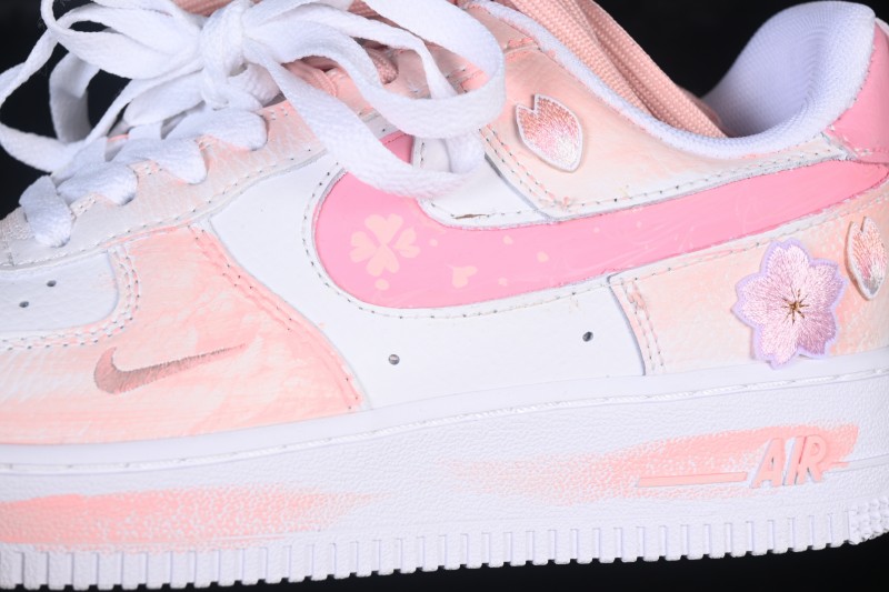 Nike Air Force 1 '07 Low Spring Wild Cherry Prelude Hand-Painted Casual Sneakers - FB8971-007