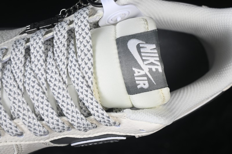Nike Air Force 1 '07 Low Casual Sneakers in White and Dark Grey - SM6668-107