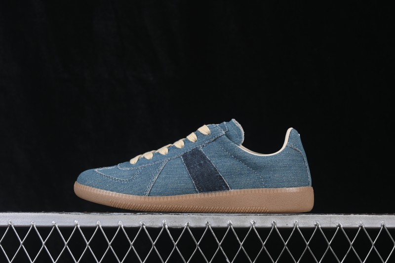 Maison Margiela Calfskin Replica Retro Court Sneaker with Hand-Painted Finish - S58WS0109